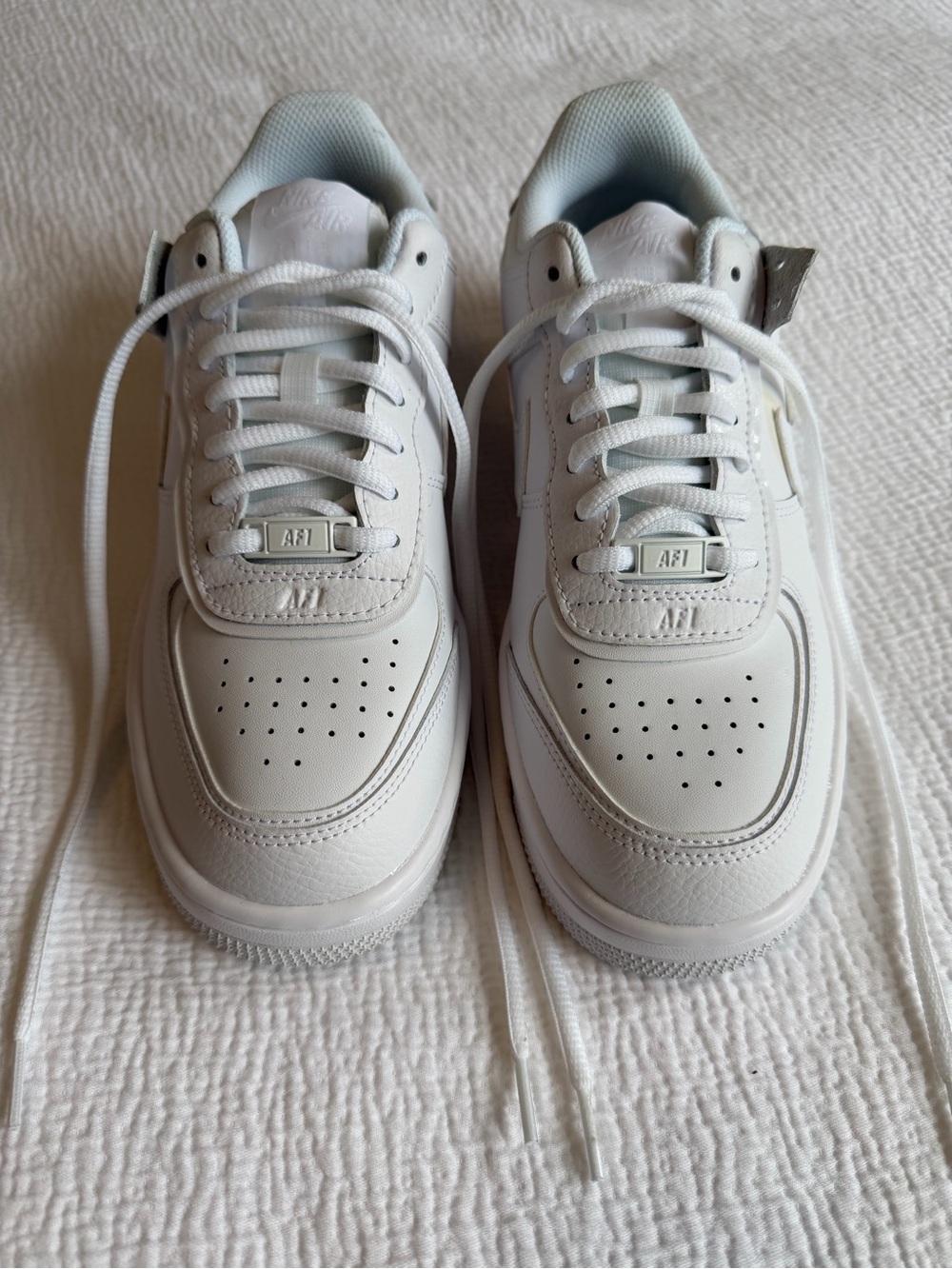 NWT Nike Air Force 1 Shadow Triple White Sneakers Women’s 8 - Picture 5 of 10